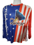 Performance long sleeve shirt Redfish Nation US Flag #3