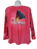 Redfish Nation Performance Long Sleeve Shirt - Pink Octagon Design