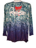 Performance Redfish Nation Long Sleeve Shirt - Blue Water Design #2