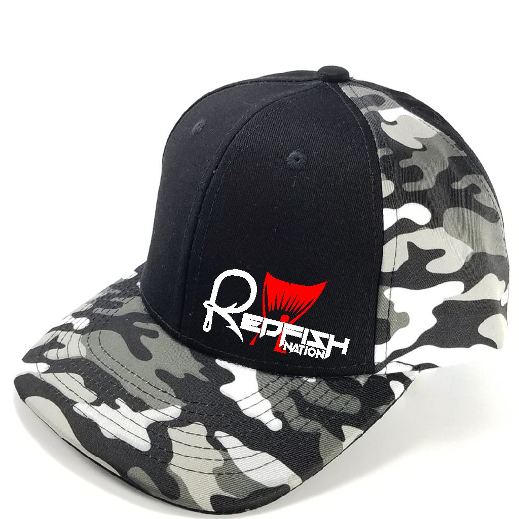 Redfish Nation Camo Black Cap - CAMB2021