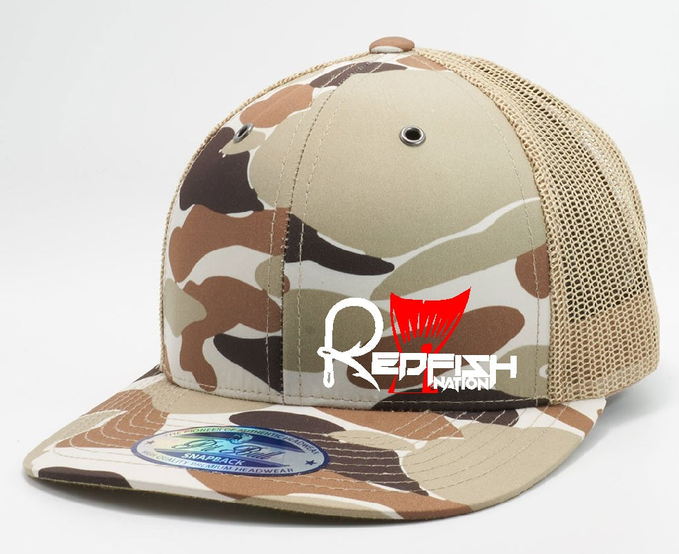 Redfish Nation Cap Sand Brown Trucker CAMB2021