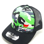 Redfish Nation Lime Green Trucker Camo Cap CAMB2021