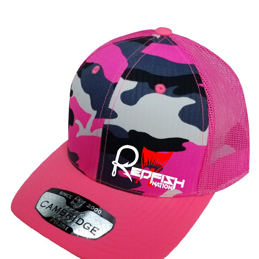 Redfish Nation Pink Camo Trucker Cap CAMB2021