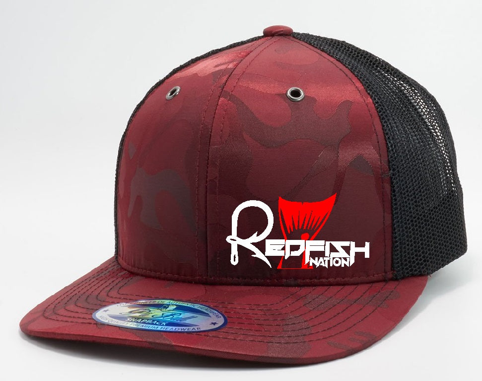 Redfish Nation Cap Dark Maroon Camo CAMB2021