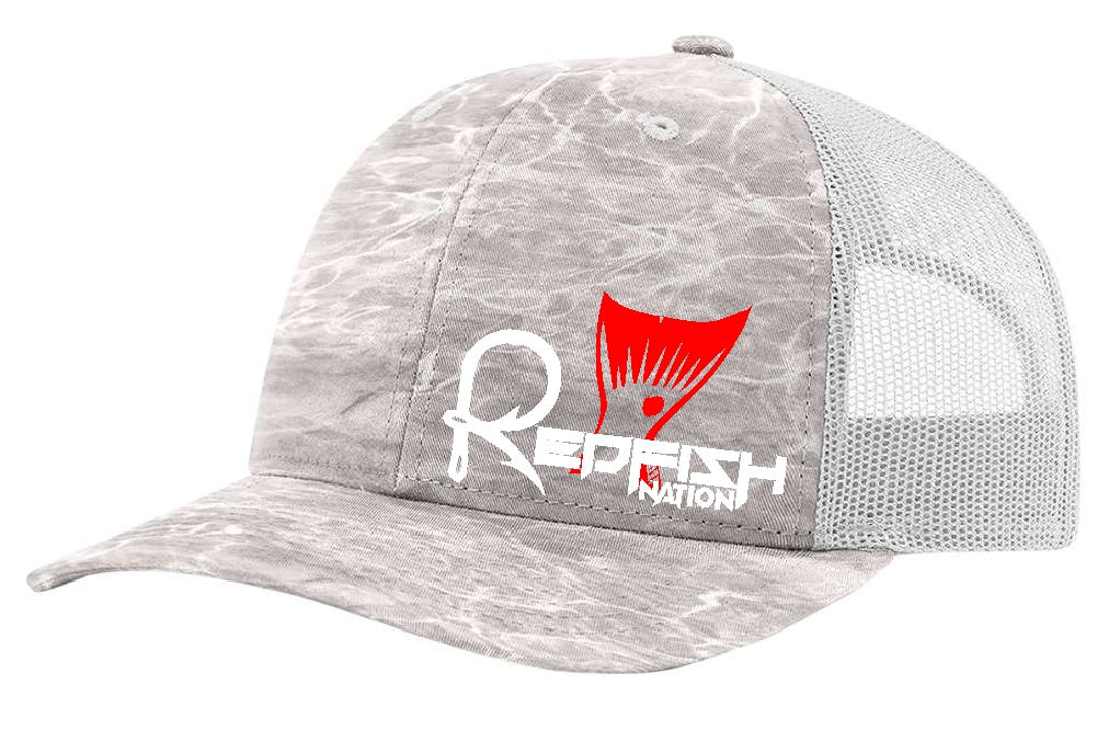 Redfish Nation Logo Cap - Bonefish/Light Grey