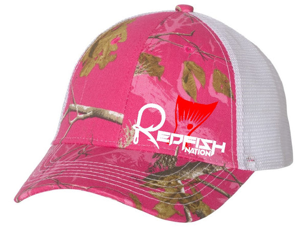 Redfish Nation Logo Cap - Camo Pink KTRCHTRK