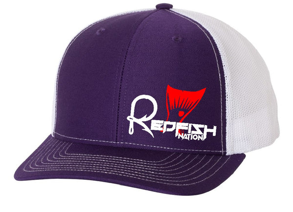 Redfish Nation Logo Cap - Purple/White RCHTRK