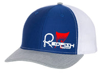 Redfish Nation Logo Trucker Cap - Royal Blue/Grey/White