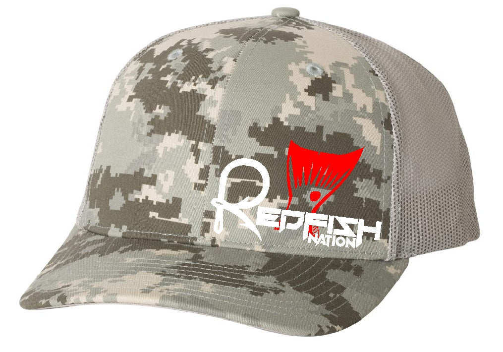 Redfish Nation Logo Cap - Digial Camo Sand Brown