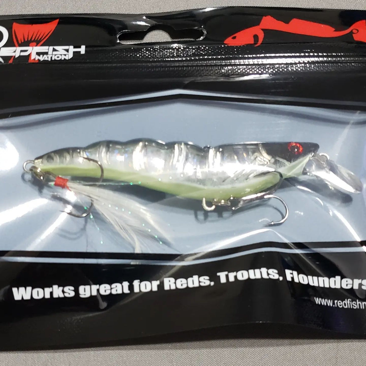 Redfish Nation Shrimp Crankbait Lure - Clear Shrimp