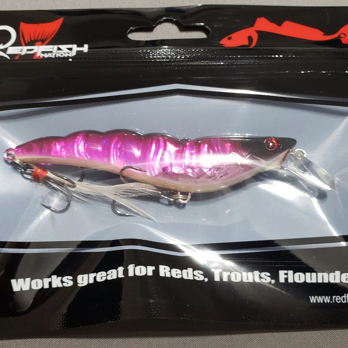 Redfish Nation Shrimp Crankbait Lure - Midnight Pink