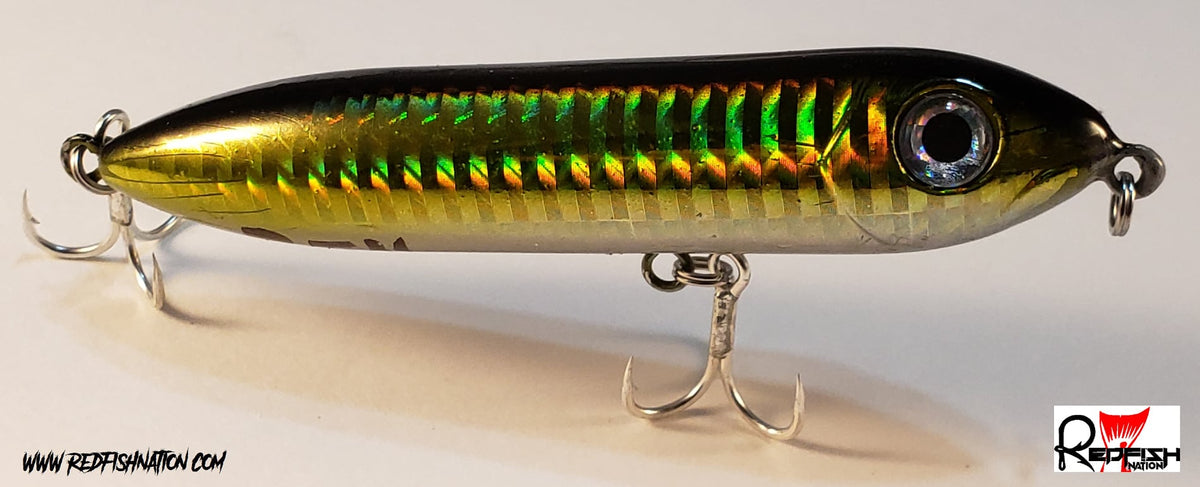 4" Black / Green RFN Submarine top water lure