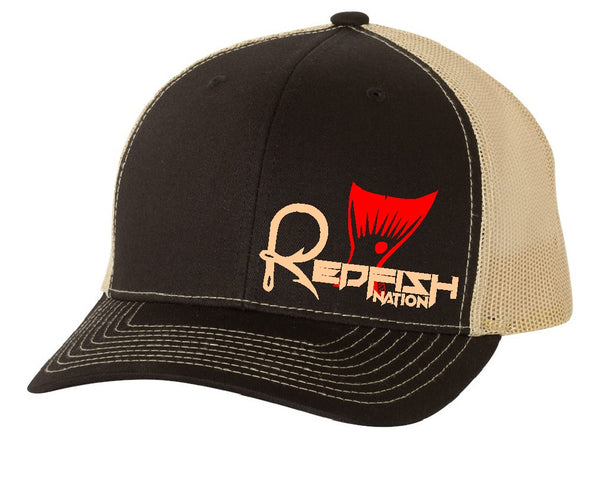 Redfish Nation Logo Cap - Black/Vegas Gold