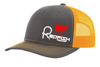 Redfish Nation Logo Cap - Charcoal/ Neon Orange