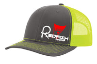 Redfish Nation Logo Cap - Charcoal/ Neon Yellow