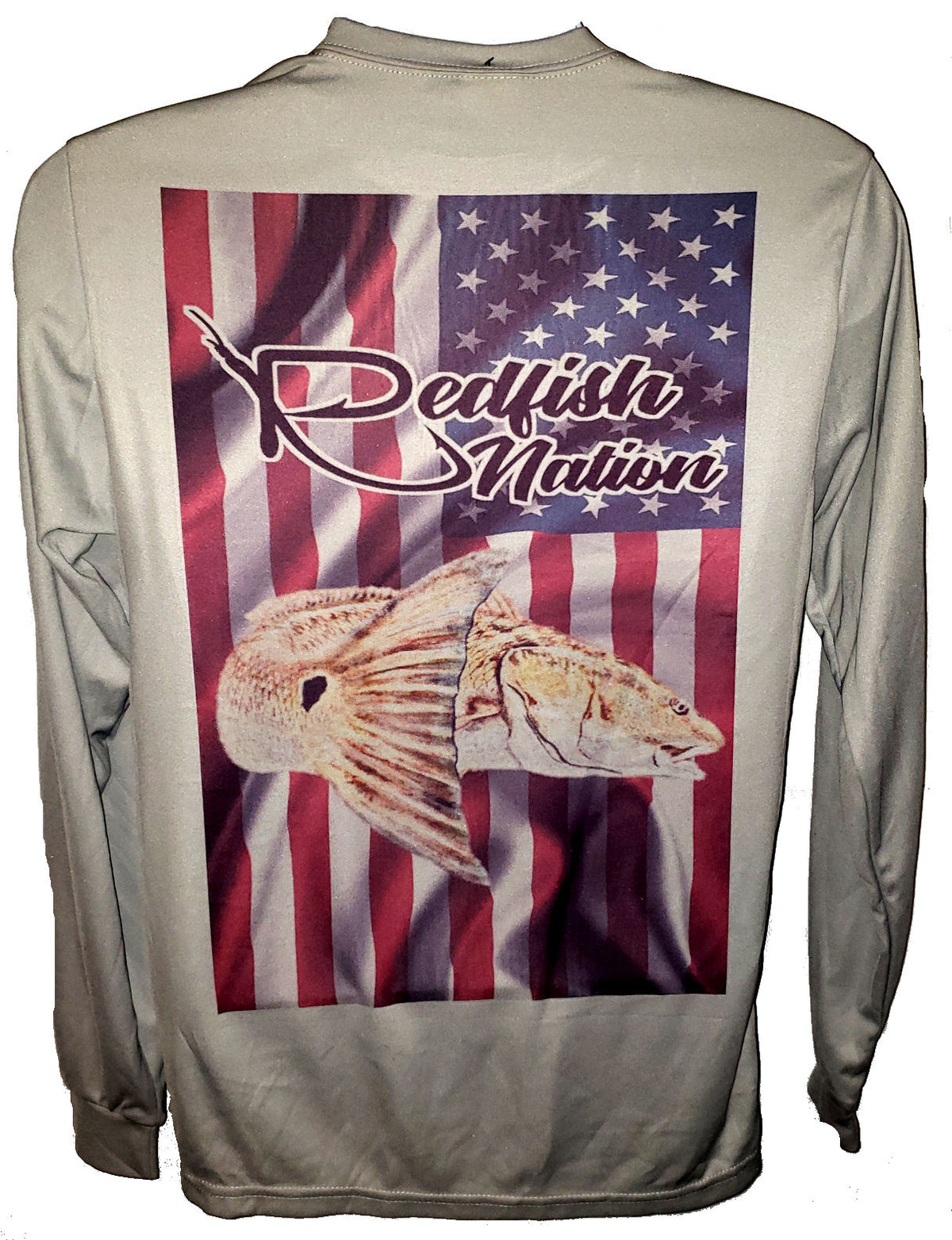 Performance Grey Redfish Nation Logo shirts