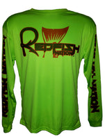 Performance Fluorescent Green Redfish Nation Logo Kayak Shirt
