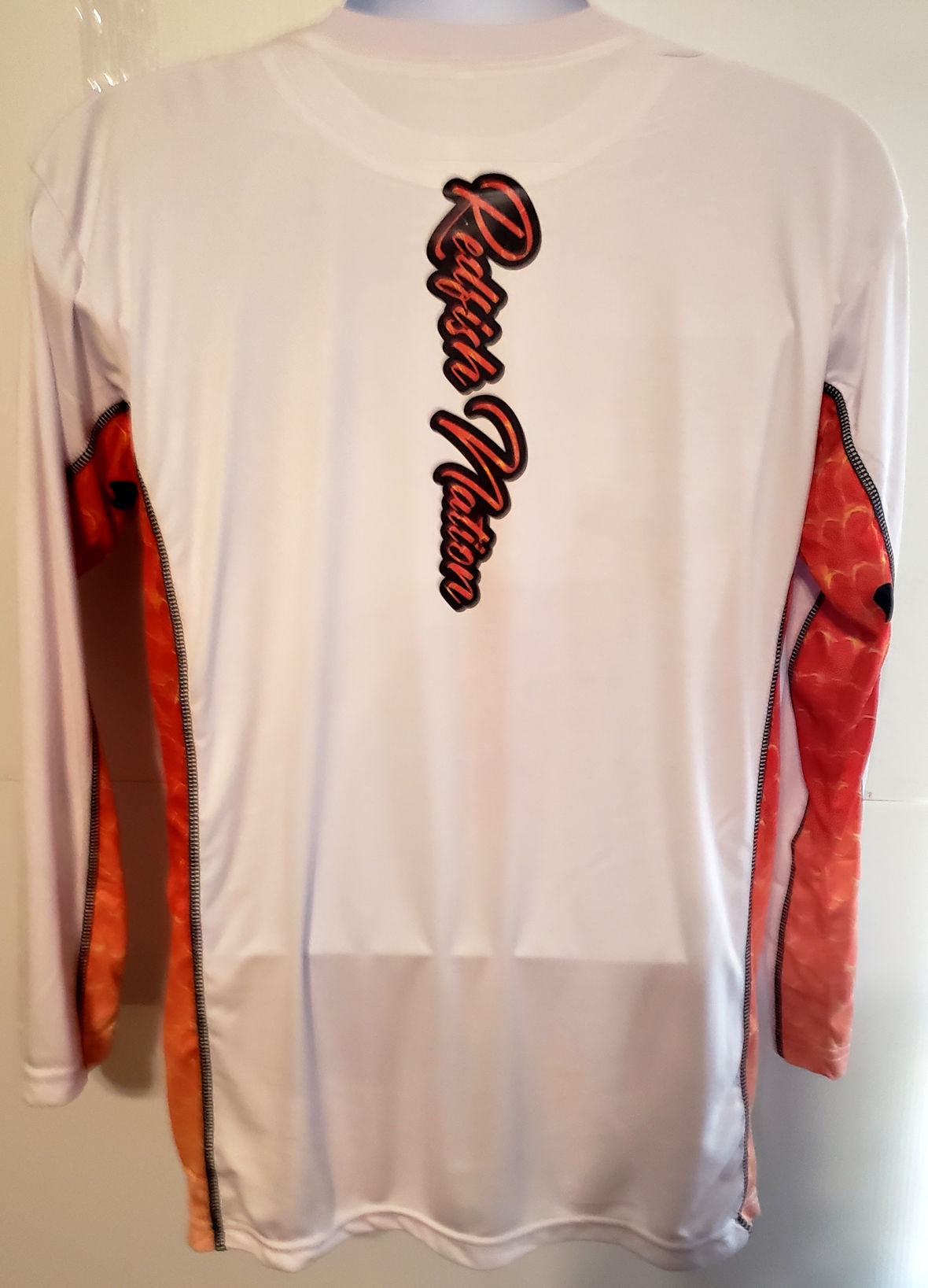 Performance Redfish Panel Scales Shirt White