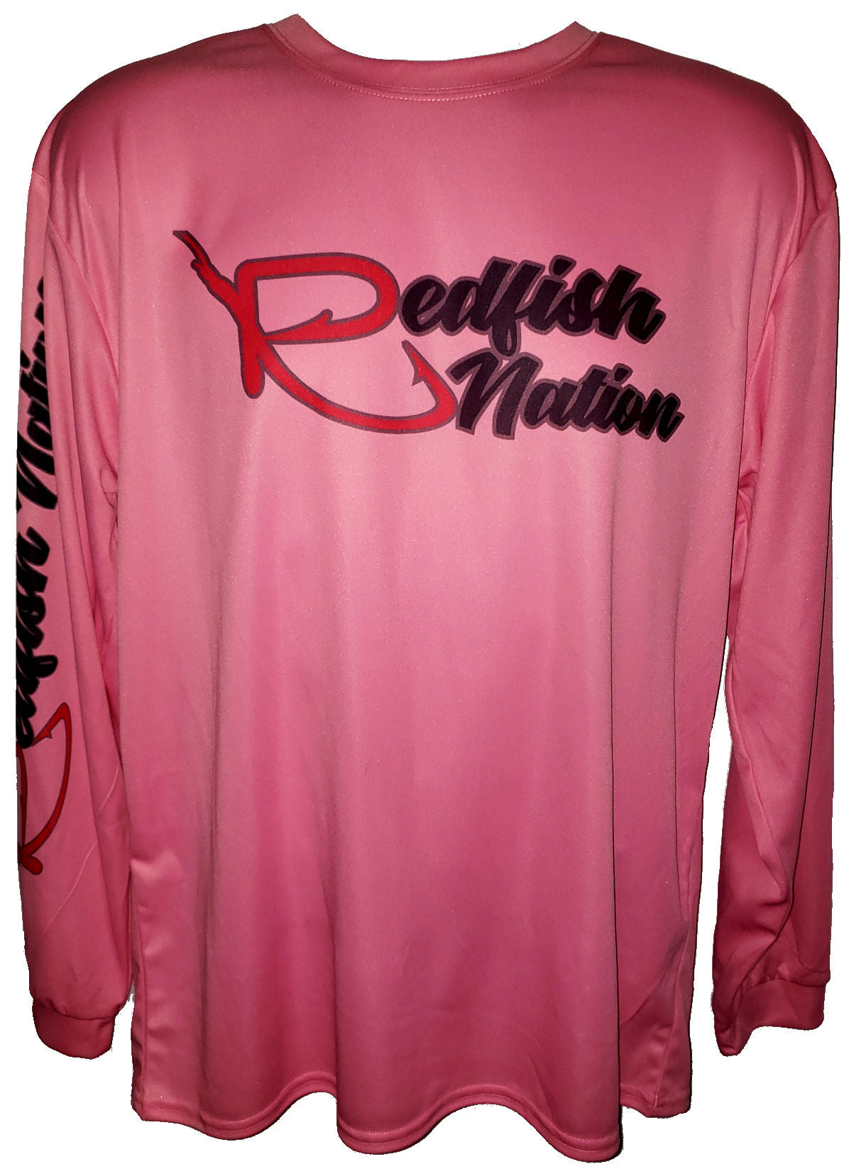 Performance Pink Redfish Nation Logo shirt