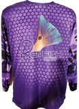 Purple Octagon Design Redfish Nation Performance Long Sleeve Shirt