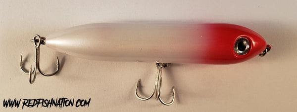 4" Red / White RFN Submarine top water lure