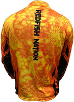 1/4 Zip Orange Shirt Pro Redfish Nation Performance New Camo