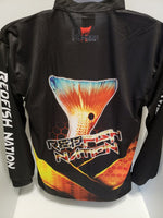 1/4 zip Redfish Nation Performance Long Sleeve Shirt - Black/Orange - 2022NOV