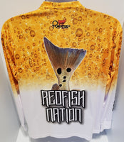 Redfish Nation Performance Long Sleeve Shirt - Orange/White - 2022NOV