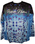 Performance Redfish Nation Blue Scales with Dots Shirt