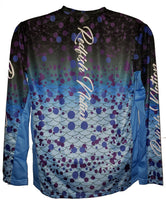Performance Redfish Nation Blue Scales with Dots Shirt