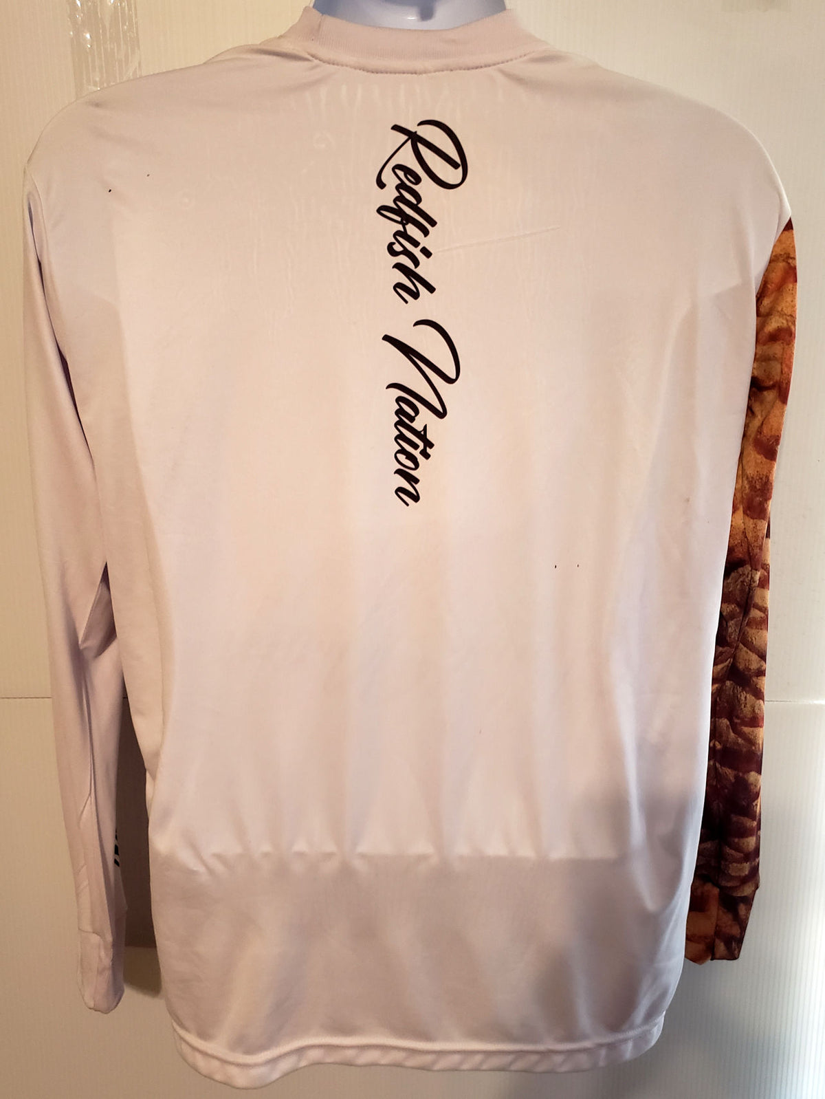 Performance Redfish Scales one Sleeve Design Shirt