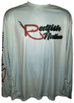 Performance Redfish Nation Logo Seafoam Blue Shirt Jetty Walker