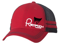Redfish Nation Logo Trucker Cap - Red/Black (SPRTSMN)