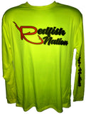 Performance Fluorescent Yellow Redfish Nation Logo Kayak Shirt